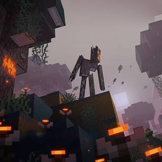 Minecraft garden wallpaper