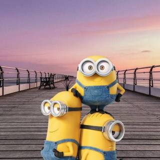 Minions playing wallpaper