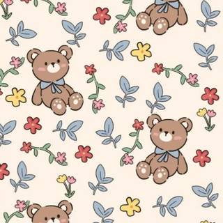 Cartoon teddy wallpaper