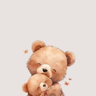 Cartoon teddy wallpaper