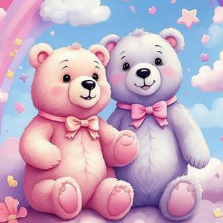 Cartoon teddy wallpaper