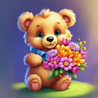 Cartoon teddy wallpaper