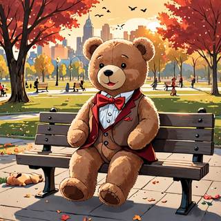 Cartoon teddy wallpaper