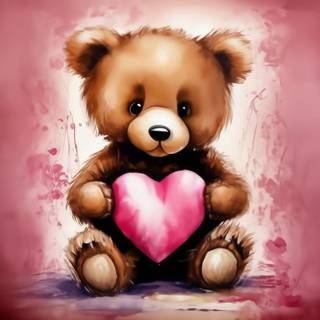 Cartoon teddy wallpaper