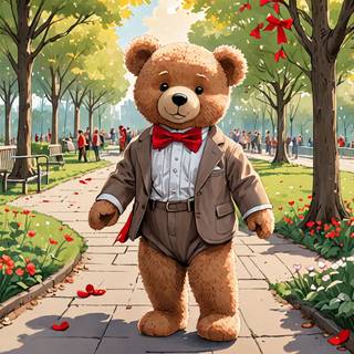 Cartoon teddy wallpaper