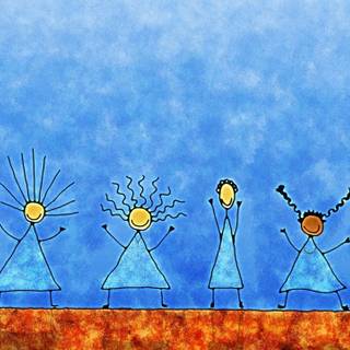 Kid drawing wallpaper