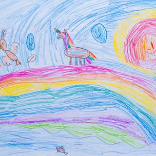 Kid drawing wallpaper