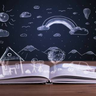 Kid drawing wallpaper