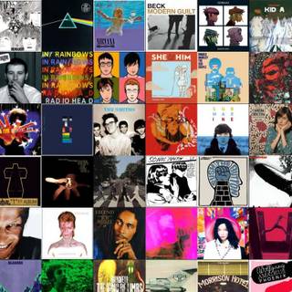 Album cover collage wallpaper