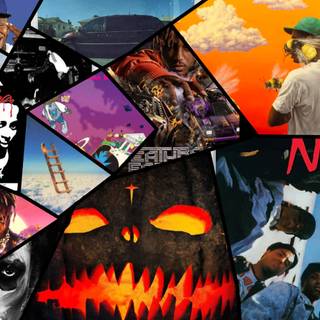 Album cover collage wallpaper