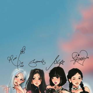 Four besties wallpaper