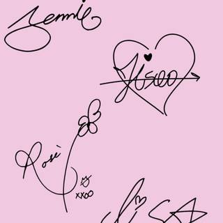 Blackpink signatures wallpaper