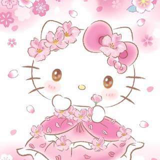 Hello Kitty spring vibes wallpaper