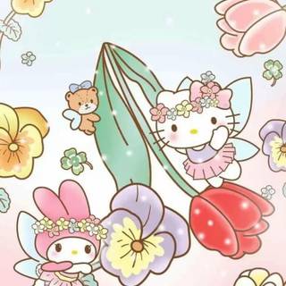 Hello Kitty spring vibes wallpaper