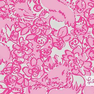 Spring preppy flowers laptop wallpaper