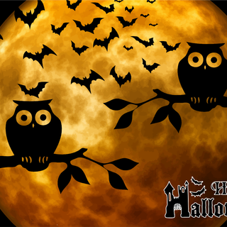 Halloween yellow moon wallpaper