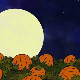 Halloween yellow moon wallpaper