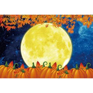 Halloween yellow moon wallpaper