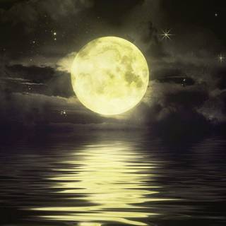 Halloween yellow moon wallpaper