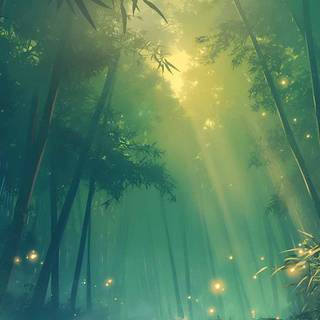 Forest green desktop wallpaper