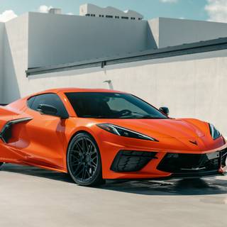 Orange car 4k wallpaper