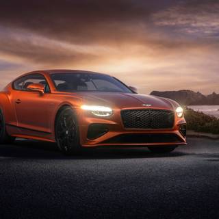 Orange car 4k wallpaper