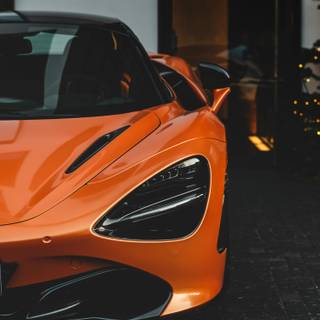 Orange car 4k wallpaper