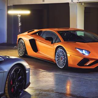 Orange car 4k wallpaper