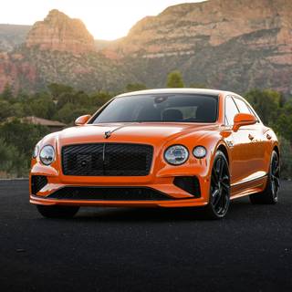 Orange car 4k wallpaper