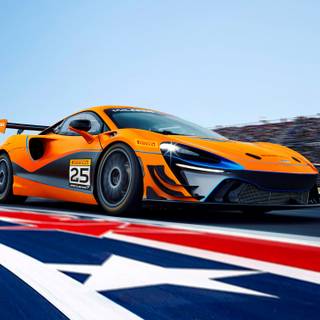 Orange car 4k wallpaper