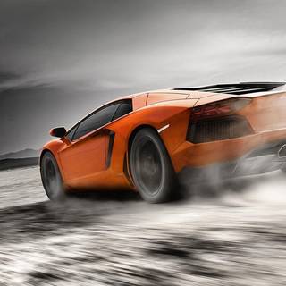 Orange car 4k wallpaper