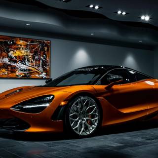 Orange car 4k wallpaper