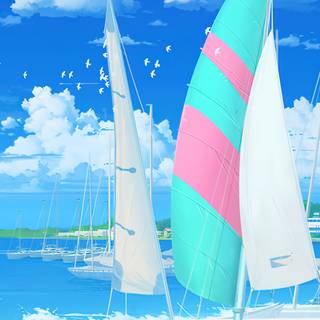 4k beach anime wallpaper