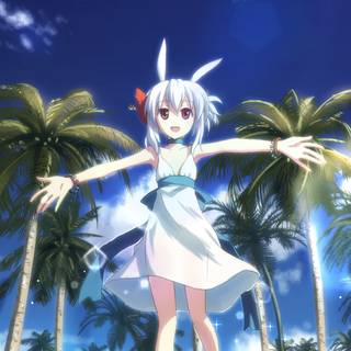 4k beach anime wallpaper