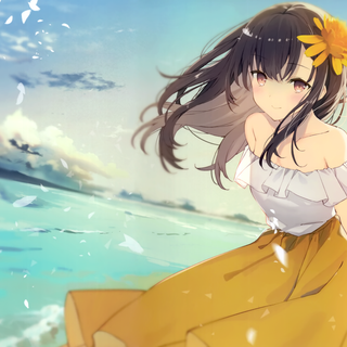 4k beach anime wallpaper
