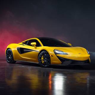 4k yellow car wallpaper