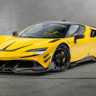 4k yellow car wallpaper