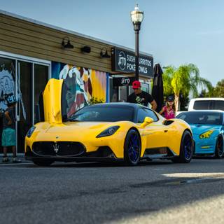 4k yellow car wallpaper