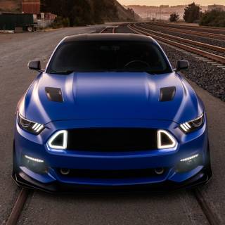Ford Mustang logo iPhone wallpaper