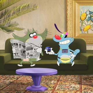 Oggy desktop wallpaper