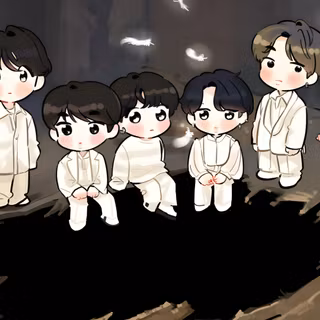 BTS Chibi desktop wallpaper