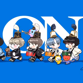 BTS Chibi desktop wallpaper