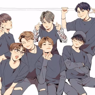 BTS Chibi desktop wallpaper