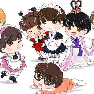 BTS Chibi desktop wallpaper
