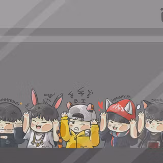 BTS Chibi desktop wallpaper