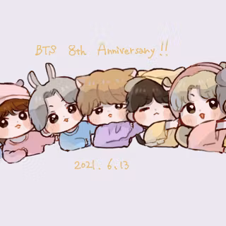 BTS Chibi desktop wallpaper