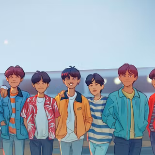 BTS Chibi desktop wallpaper