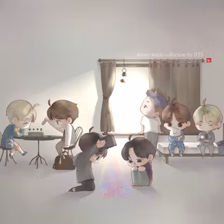 BTS Chibi desktop wallpaper