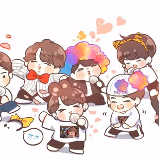 BTS Chibi desktop wallpaper