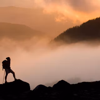 Mountain hiking wallpaper